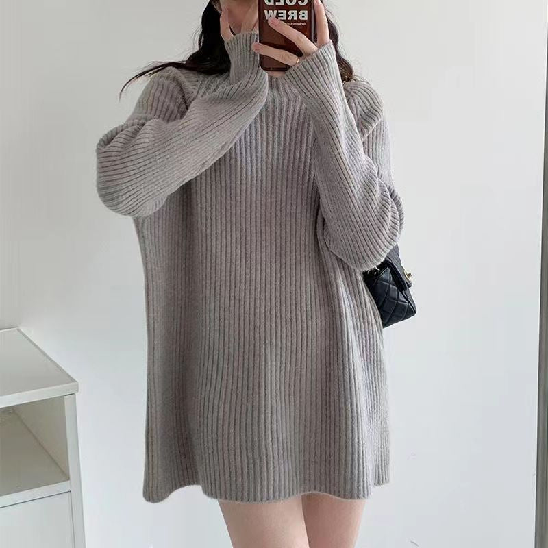 Strickpullover Damen mit Stehkragen für Herbst & Winter – Langarm und Warm -Pia