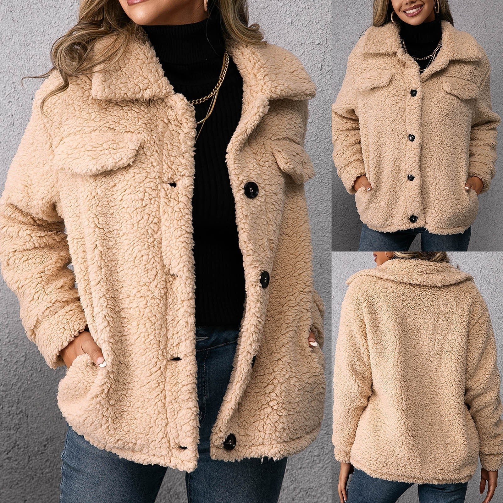 Lillymoda | Bella - Bequemer Pelzmantel mit Fleecefutter