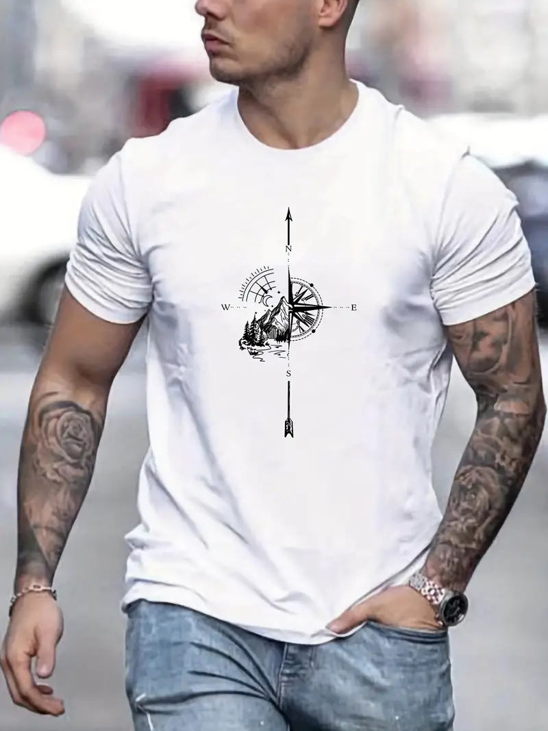 Arduino - Bequemes Herren-T-Shirt mit Kompassdruck