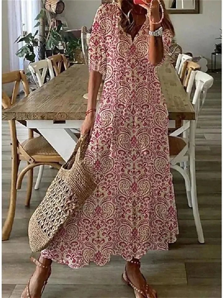 Maxi Sommerkleid Damen Elegant Luftig Strandlook – Selira