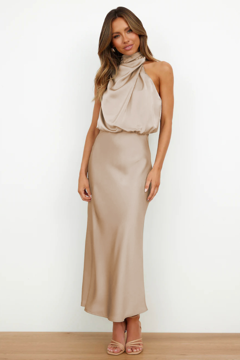 Lillymoda | Elise - Elegantes Maxikleid aus Satin