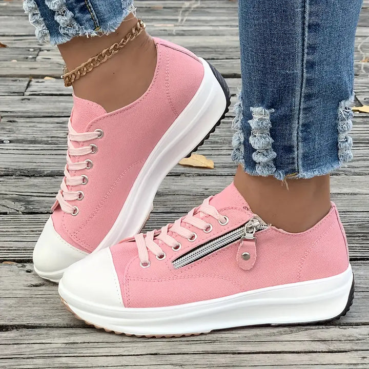 Bodil - Sportschuhe mit Reißverschluss und Schnürsenkeln