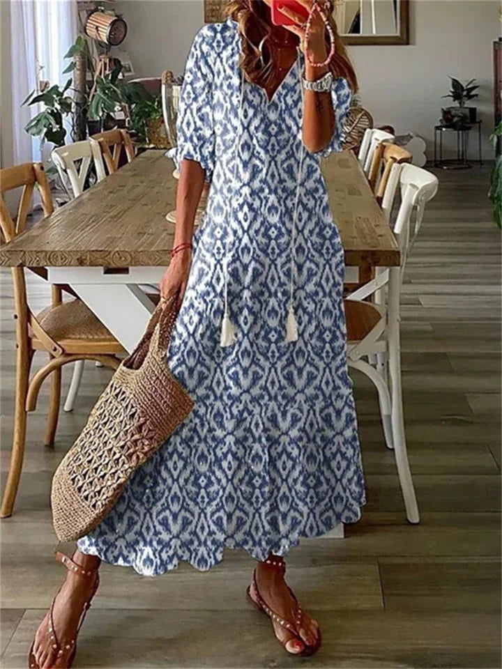 Maxi Sommerkleid Damen Elegant Luftig Strandlook – Selira