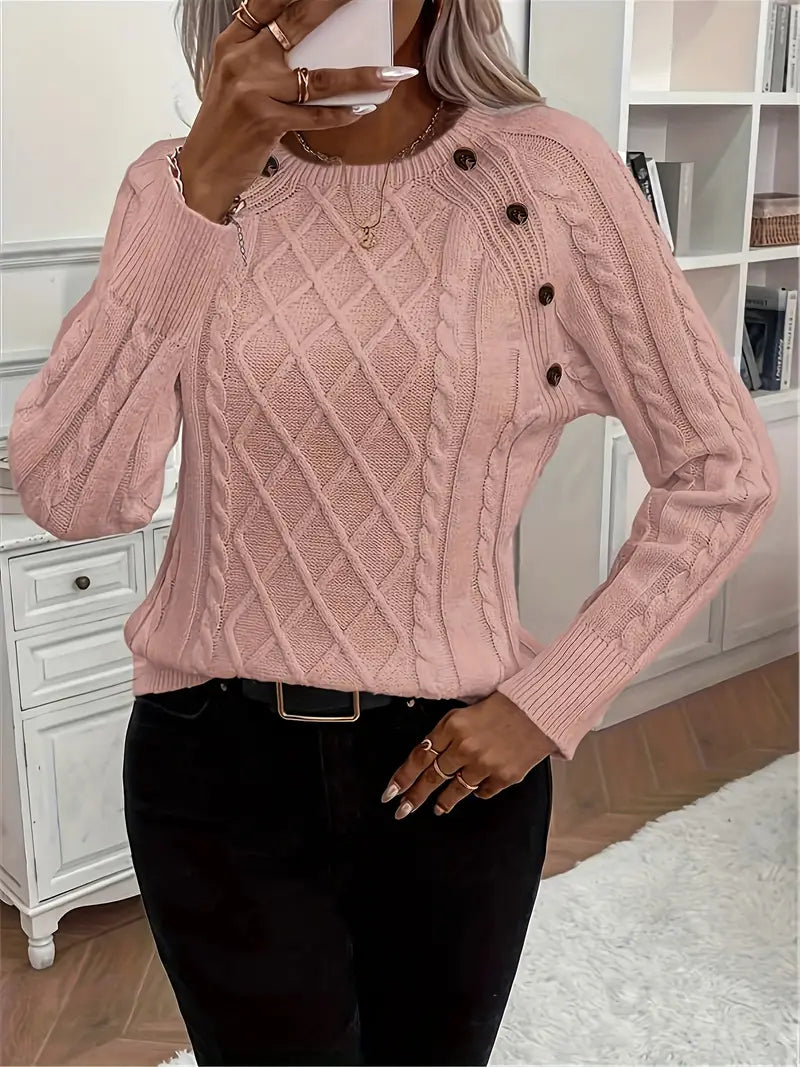 Jenn - Cable Knitted Pullover Damen
