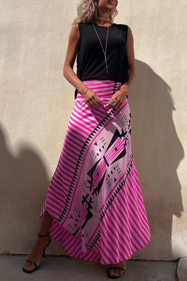 Lillymoda | Janiya - eleganter bedruckter Maxirock