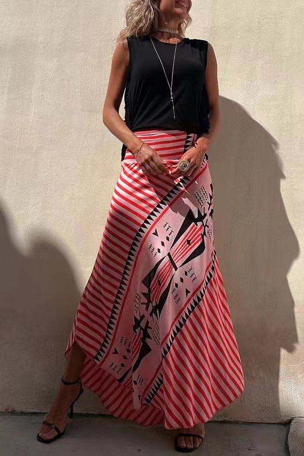 Lillymoda | Janiya - eleganter bedruckter Maxirock