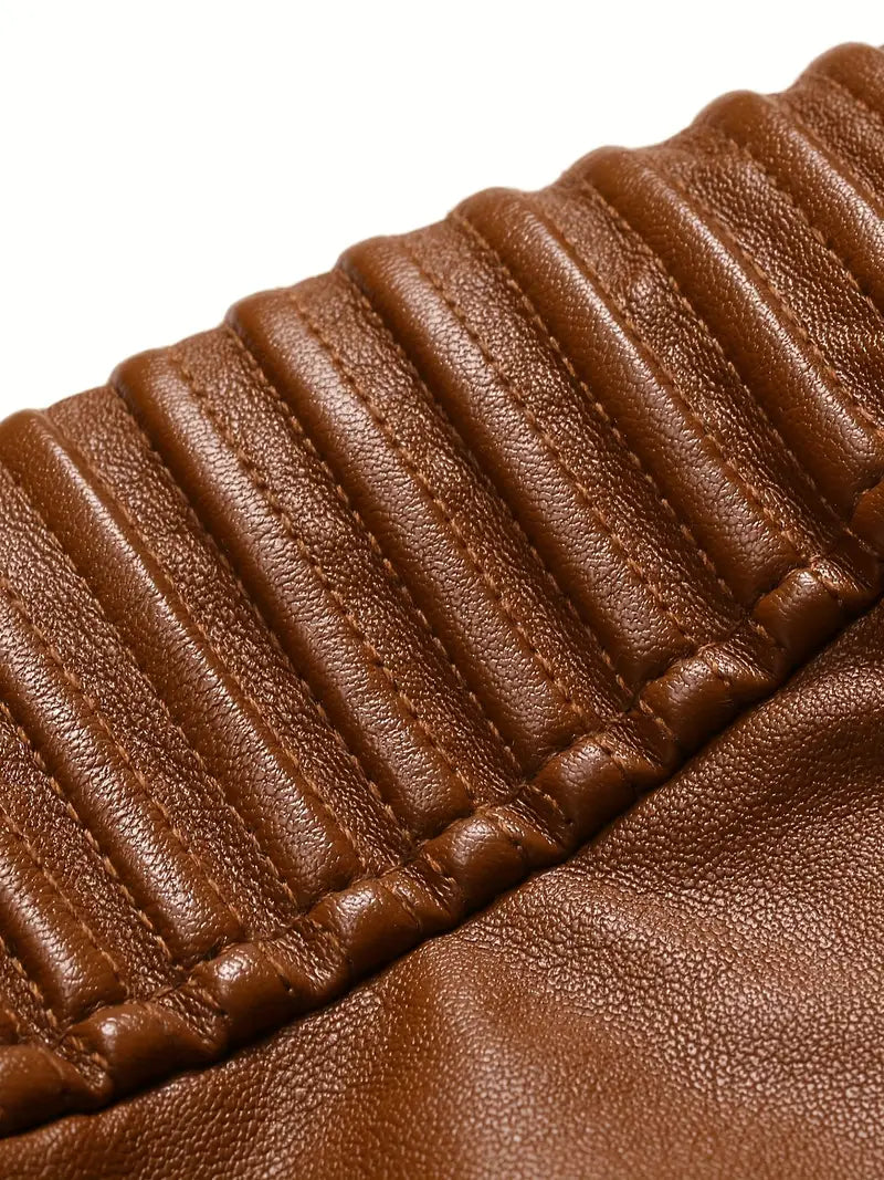 Ernest - Hochwertige Bikerjacke aus PU-Leder für Herren