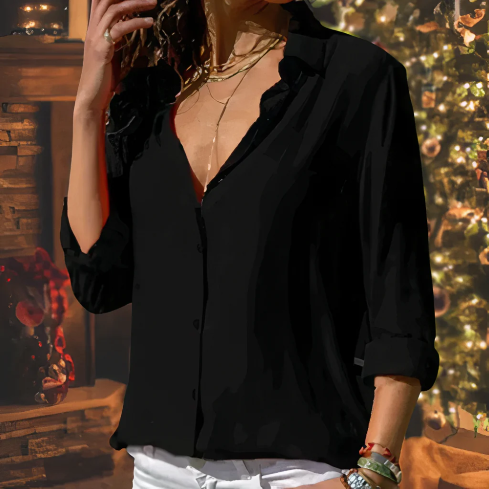 Tini | Damen Langarm Bluse | Elegant