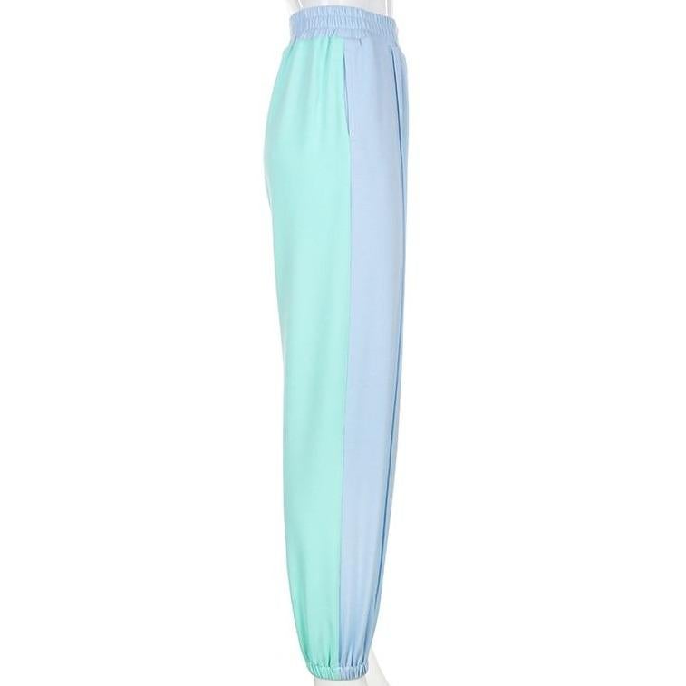 Zweifarbige Jogginghose für Damen