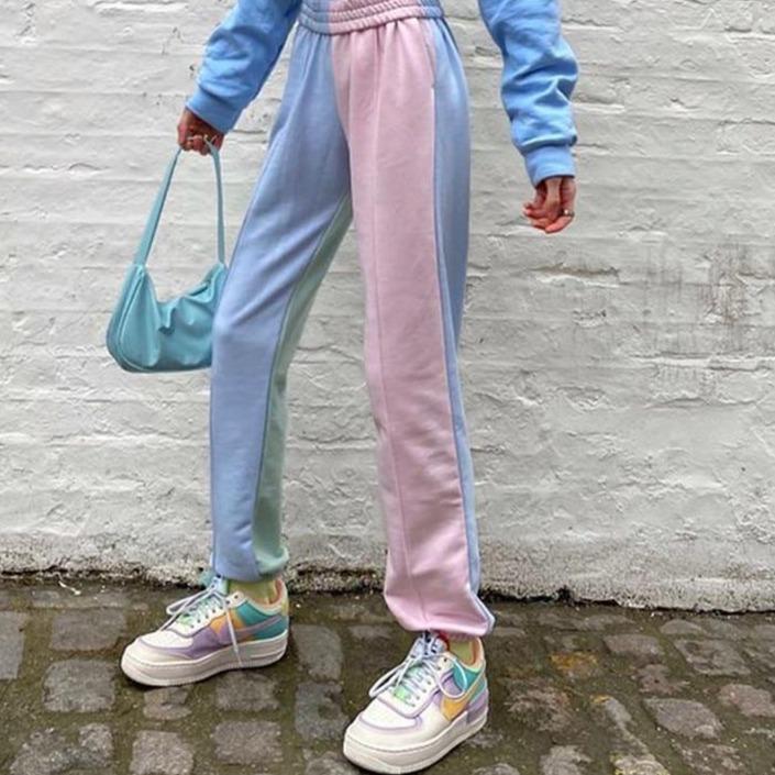 Zweifarbige Jogginghose für Damen