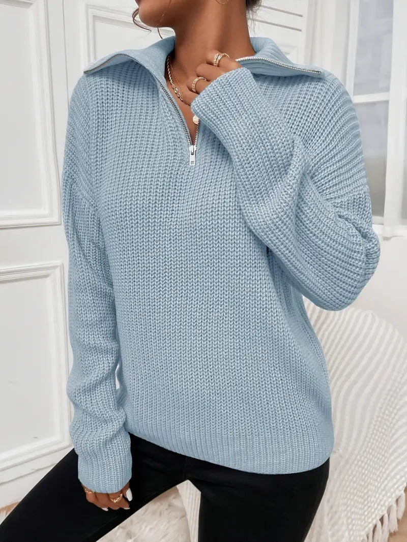 Jesika - Lässiger Fleecepullover mit Reißverschluss Damen