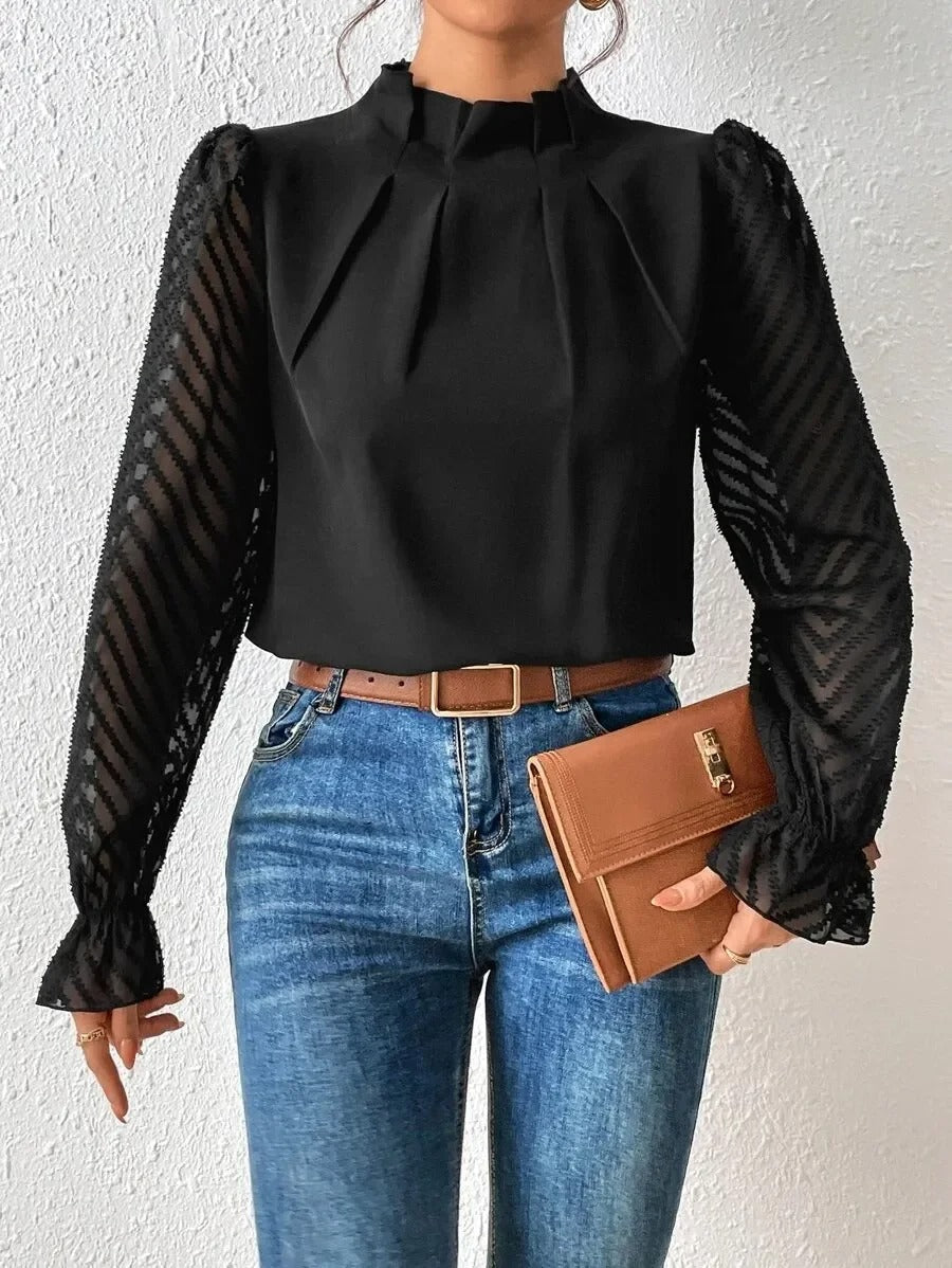Lillymoda | Felicity - Elegantes Top mit Rüschenärmel für Frauen