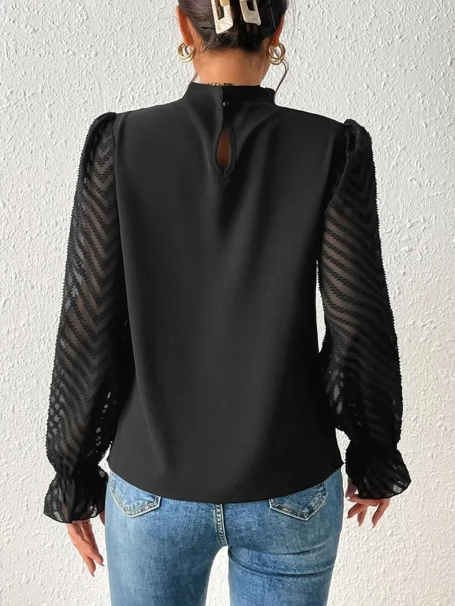 Lillymoda | Felicity - Elegantes Top mit Rüschenärmel für Frauen