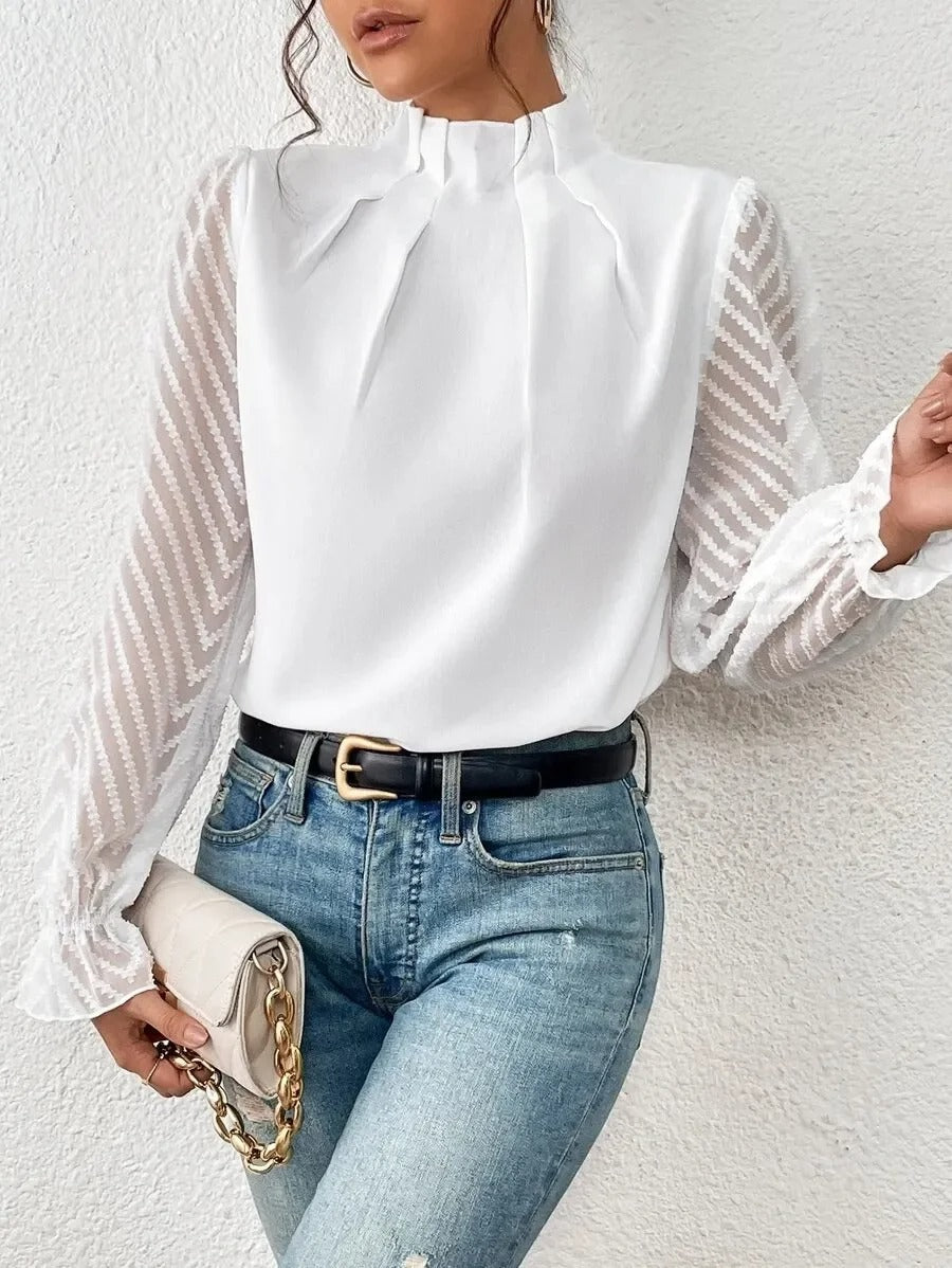 Lillymoda | Felicity - Elegantes Top mit Rüschenärmel für Frauen
