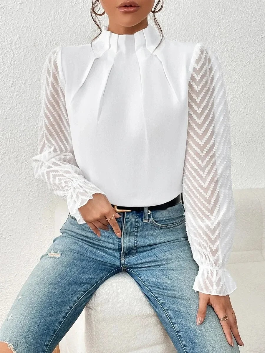 Lillymoda | Felicity - Elegantes Top mit Rüschenärmel für Frauen