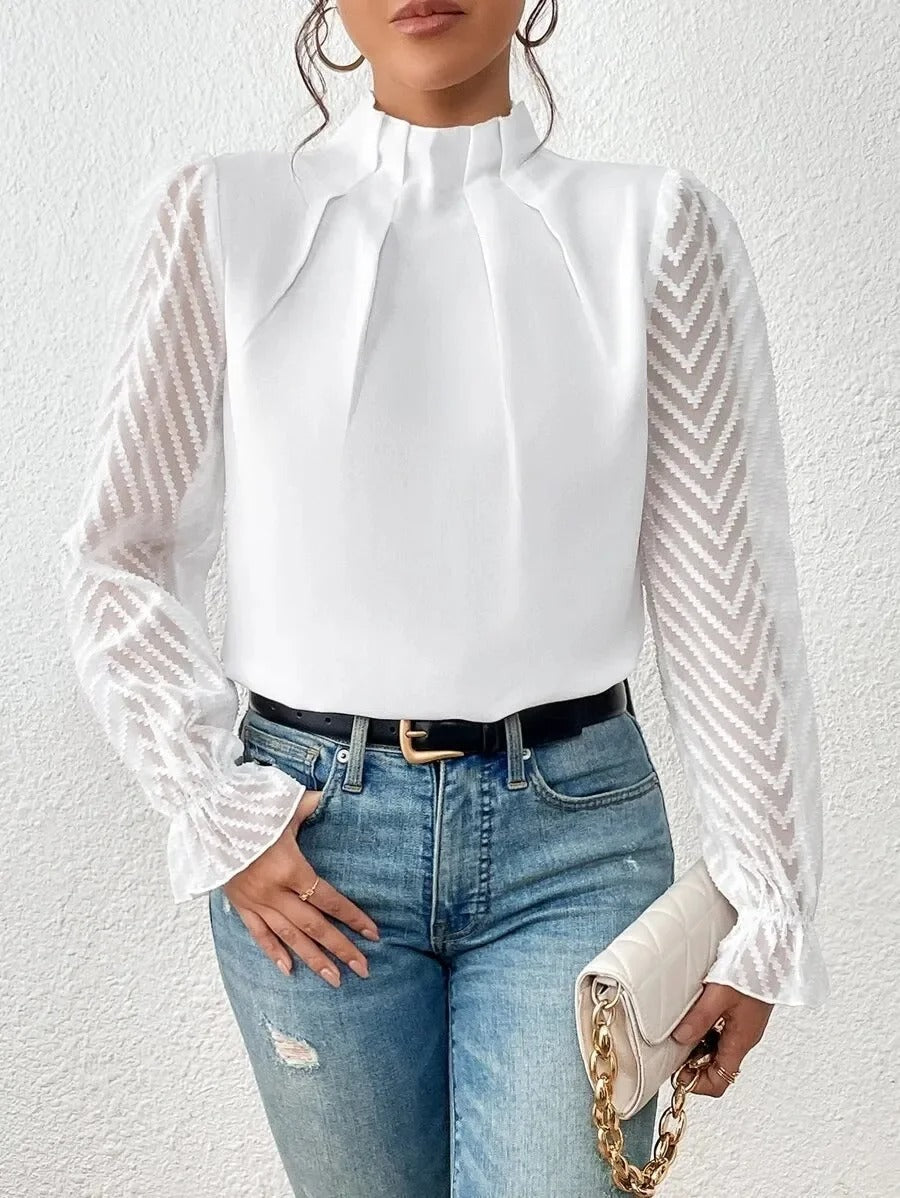 Lillymoda | Felicity - Elegantes Top mit Rüschenärmel für Frauen