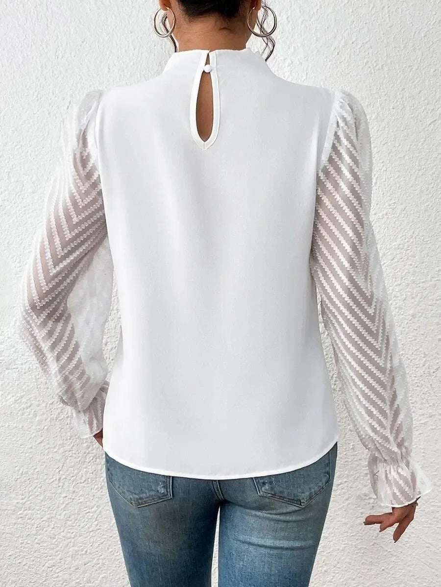 Lillymoda | Felicity - Elegantes Top mit Rüschenärmel für Frauen