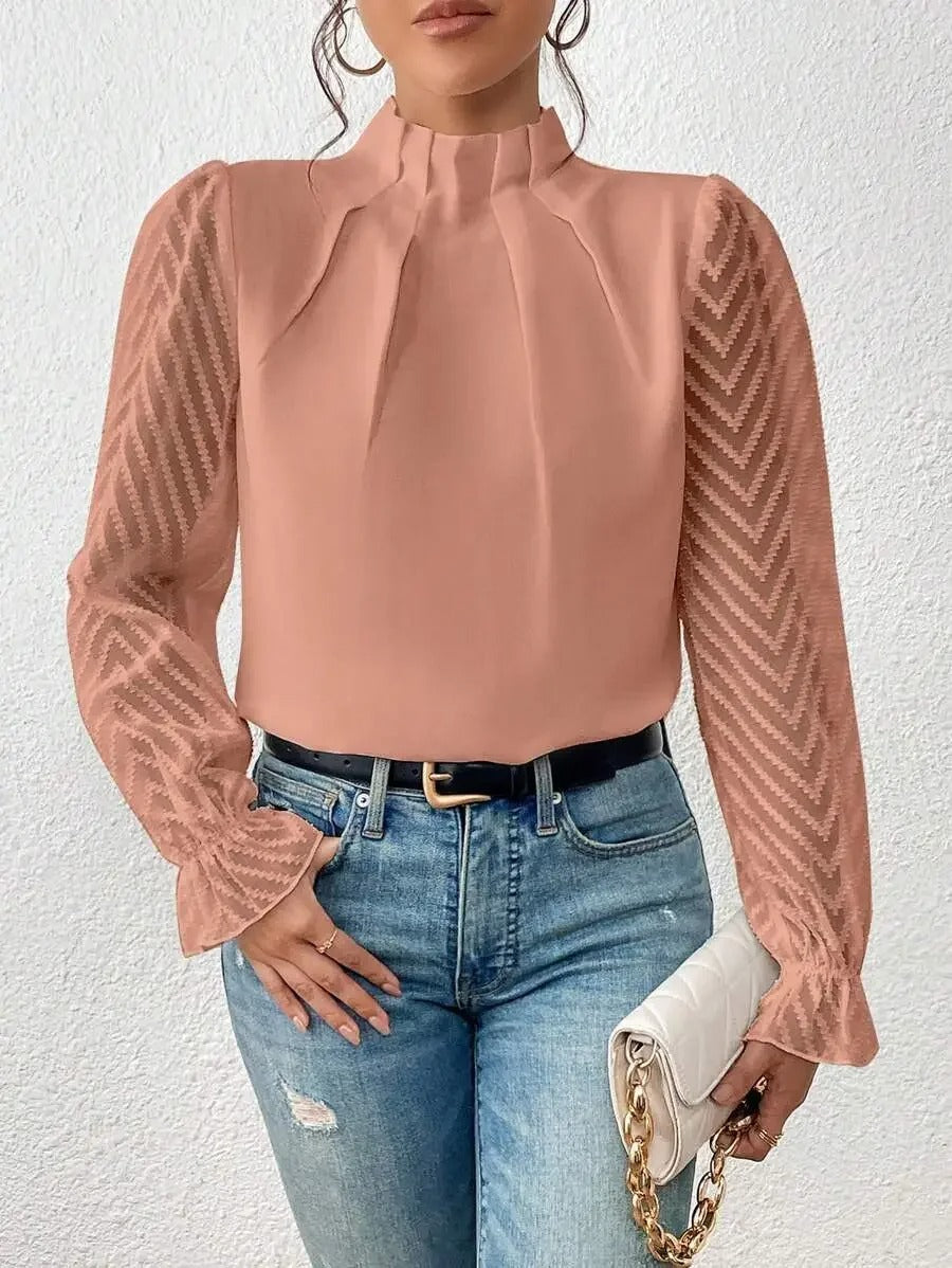 Lillymoda | Felicity - Elegantes Top mit Rüschenärmel für Frauen