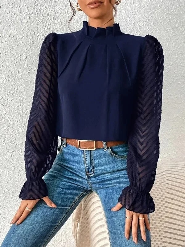 Lillymoda | Felicity - Elegantes Top mit Rüschenärmel für Frauen