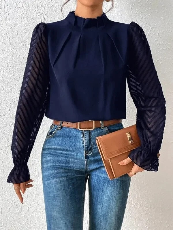 Lillymoda | Felicity - Elegantes Top mit Rüschenärmel für Frauen