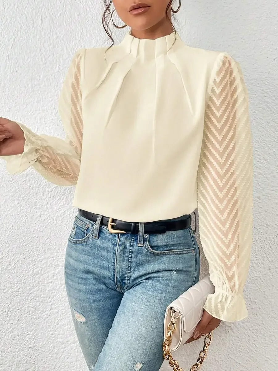 Lillymoda | Felicity - Elegantes Top mit Rüschenärmel für Frauen