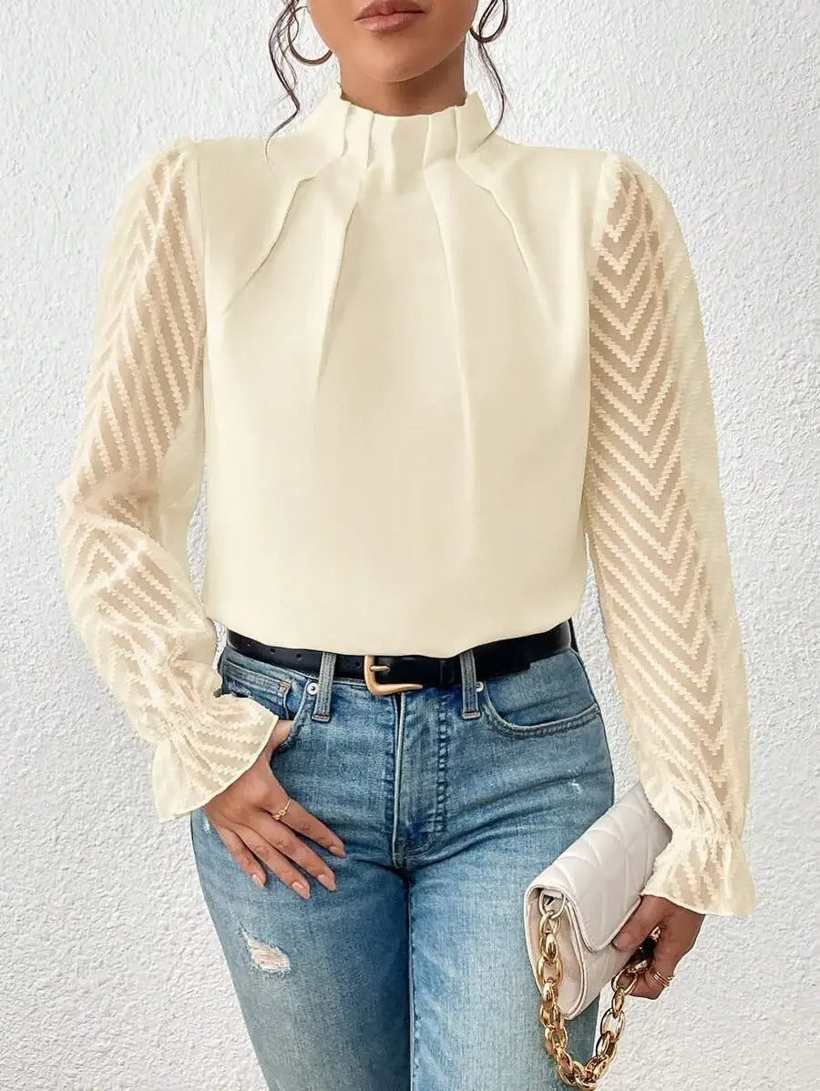 Lillymoda | Felicity - Elegantes Top mit Rüschenärmel für Frauen
