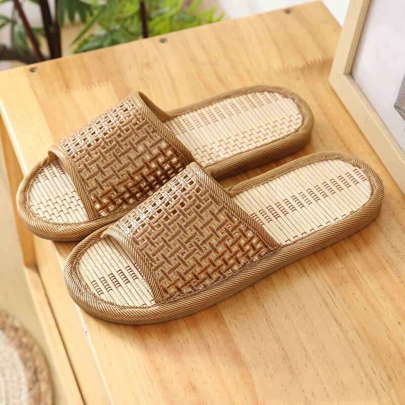 Lillymoda | Alex - Bequeme Rattan Hausschuhe