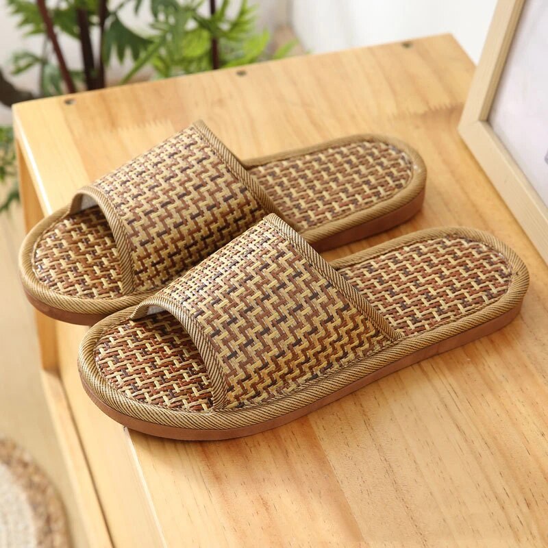 Lillymoda | Alex - Bequeme Rattan Hausschuhe