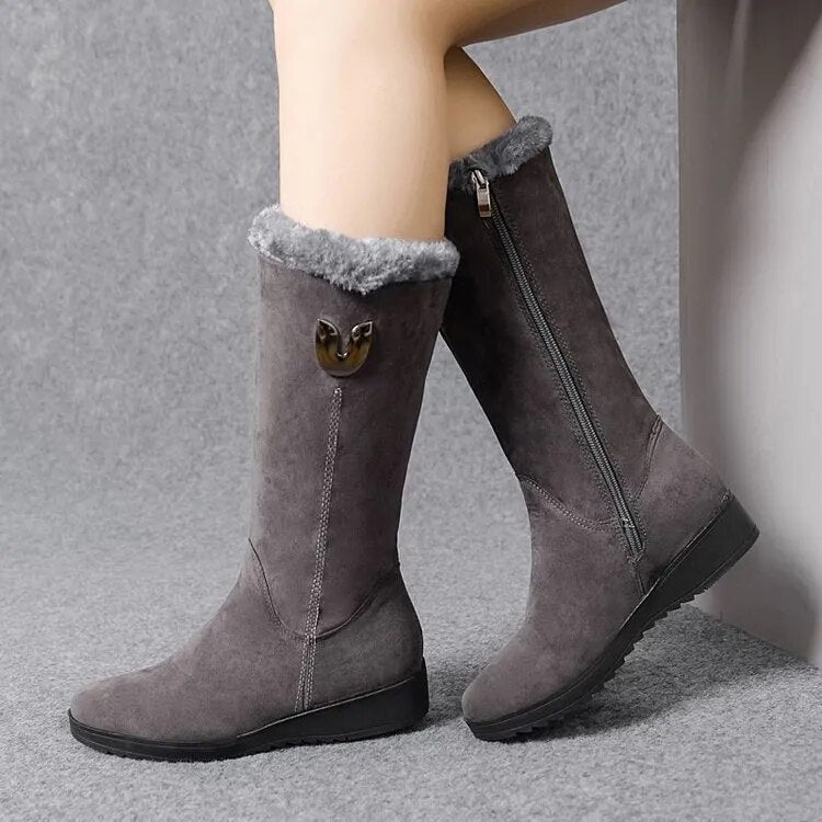 Meris - Die bequemsten warmen Winterstiefel mit hohem Fell