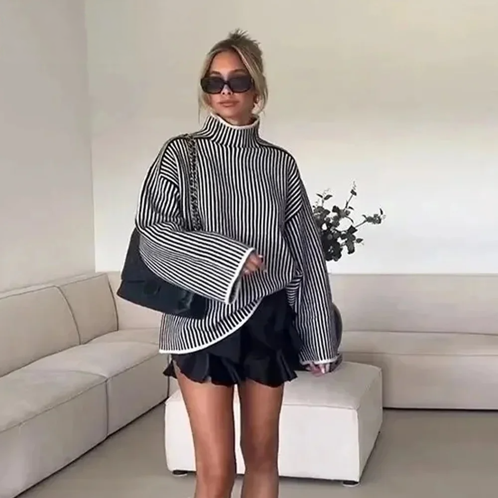 Lillymoda | Adelfa - Stylischer Rollkragenpullover in Übergröße