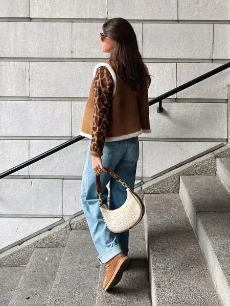 Lillymoda | Claire - Gekürzte Strickjacke mit Samt-Charme