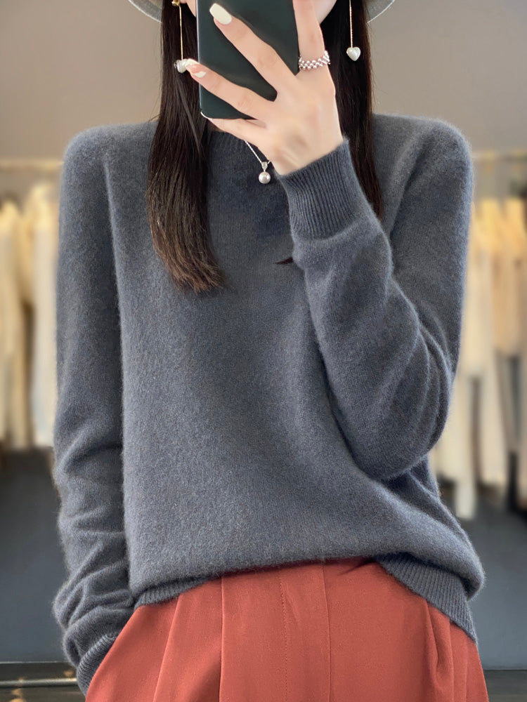 Lillymoda | Brenna - lässiger Strickpullover mit O-Ausschnitt