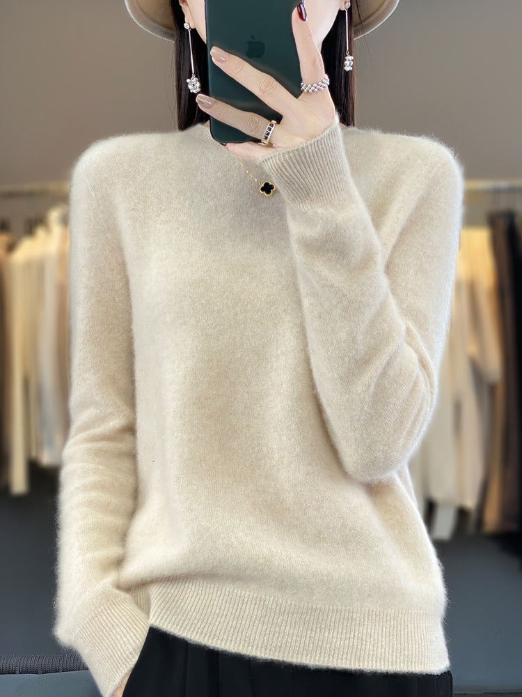 Lillymoda | Brenna - lässiger Strickpullover mit O-Ausschnitt