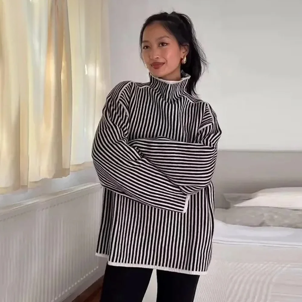 Lillymoda | Adelfa - Stylischer Rollkragenpullover in Übergröße