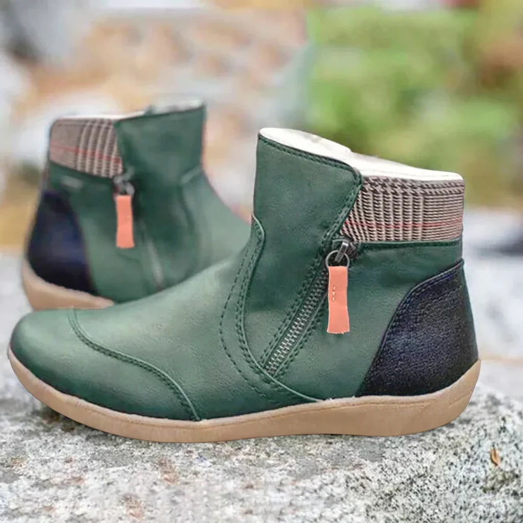 Rina - Wasserdichte, orthopädische Lederstiefel