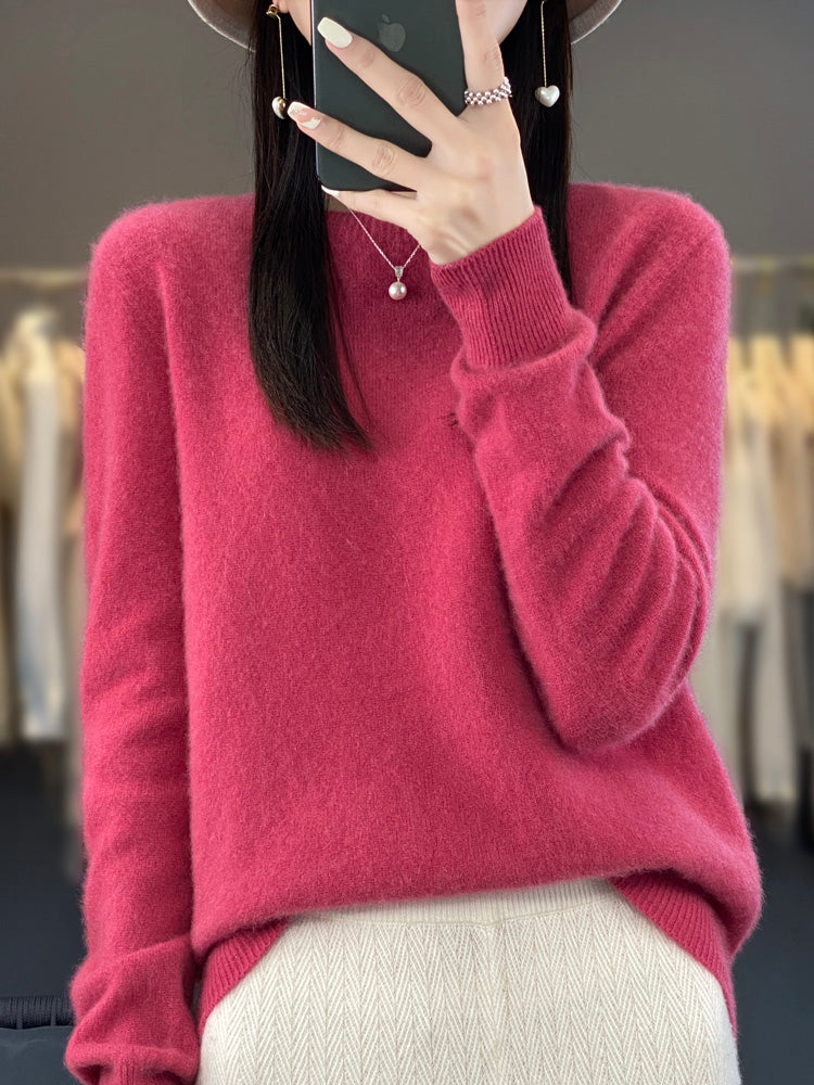 Lillymoda | Brenna - lässiger Strickpullover mit O-Ausschnitt