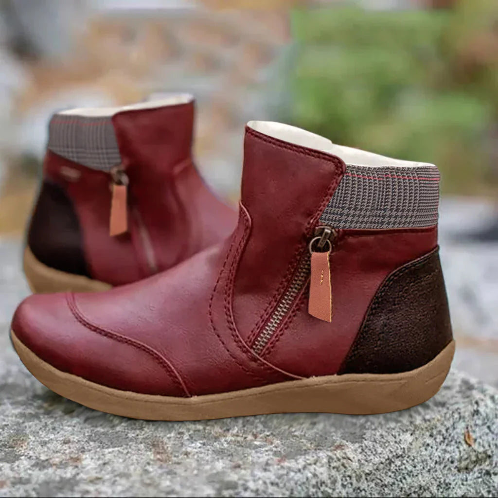 Rina - Wasserdichte, orthopädische Lederstiefel