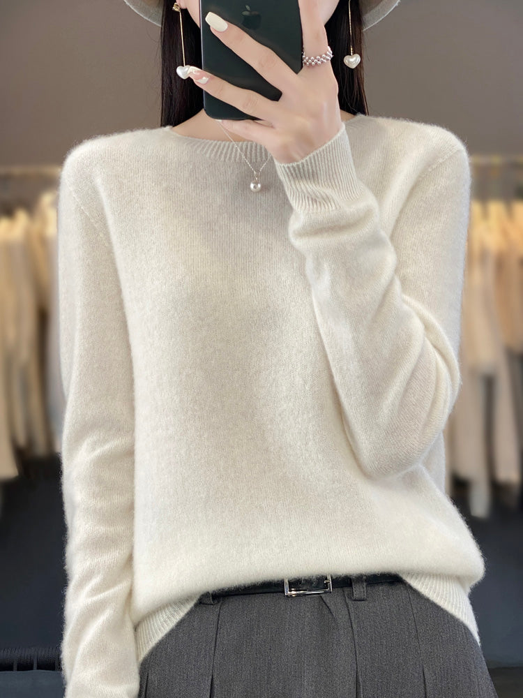 Lillymoda | Brenna - lässiger Strickpullover mit O-Ausschnitt