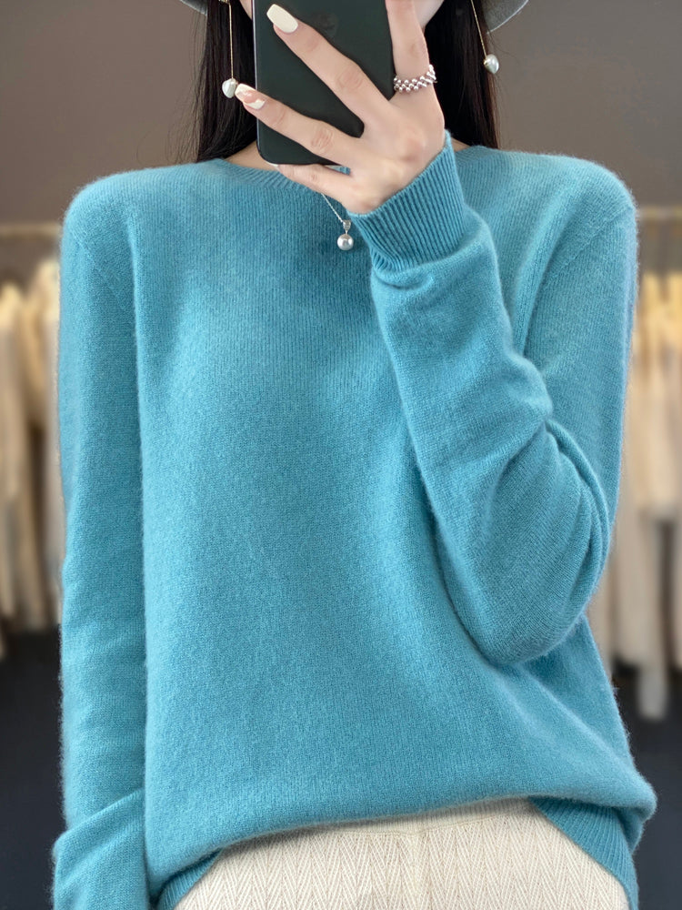 Lillymoda | Brenna - lässiger Strickpullover mit O-Ausschnitt