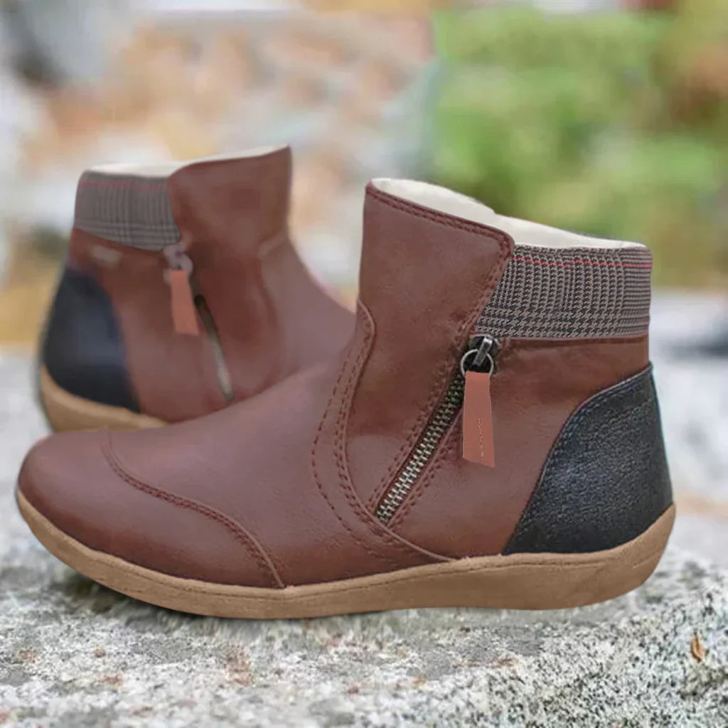 Rina - Wasserdichte, orthopädische Lederstiefel