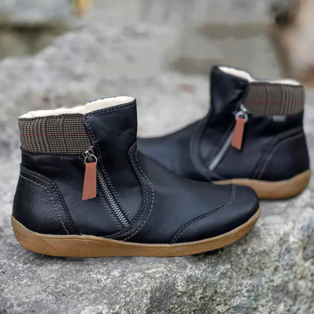 Rina - Wasserdichte, orthopädische Lederstiefel