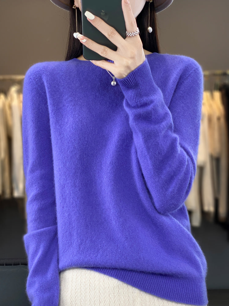 Lillymoda | Brenna - lässiger Strickpullover mit O-Ausschnitt