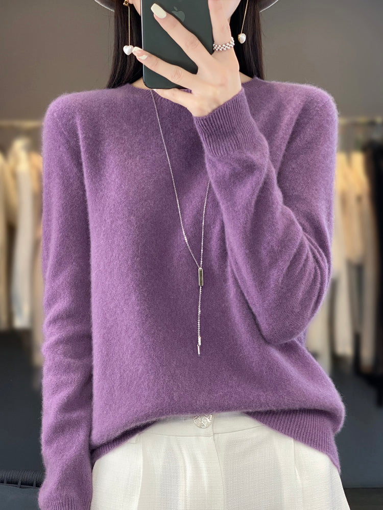 Lillymoda | Brenna - lässiger Strickpullover mit O-Ausschnitt