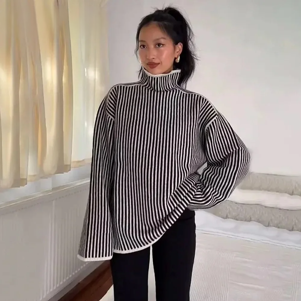 Lillymoda | Adelfa - Stylischer Rollkragenpullover in Übergröße