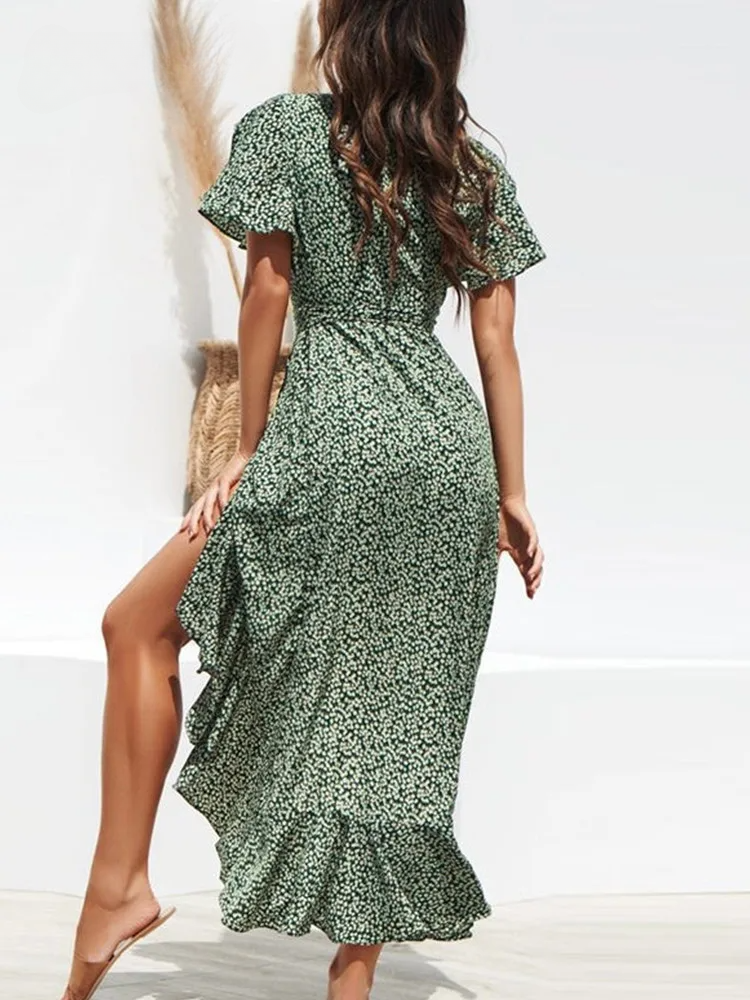 Lillymoda | Jenna - Elegantes Maxikleid mit ausgestelltem Ärmel