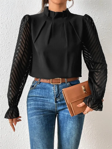 Lillymoda | Finley - Elegantes Top mit Rüschenärmeln