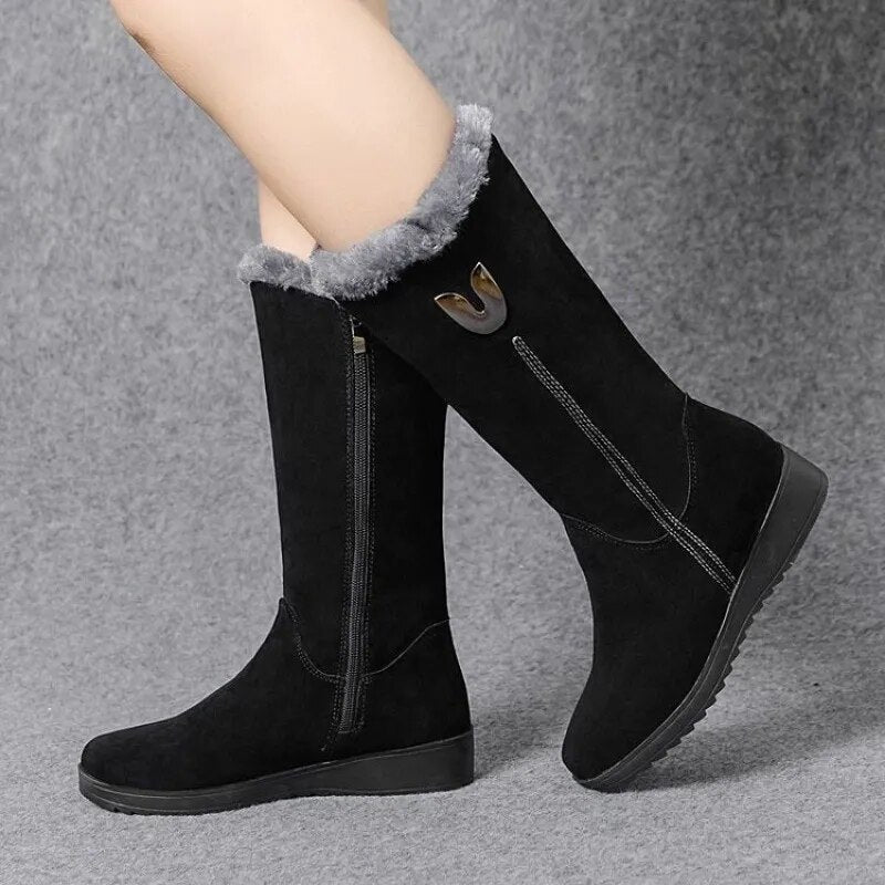 Meris - Die bequemsten warmen Winterstiefel mit hohem Fell