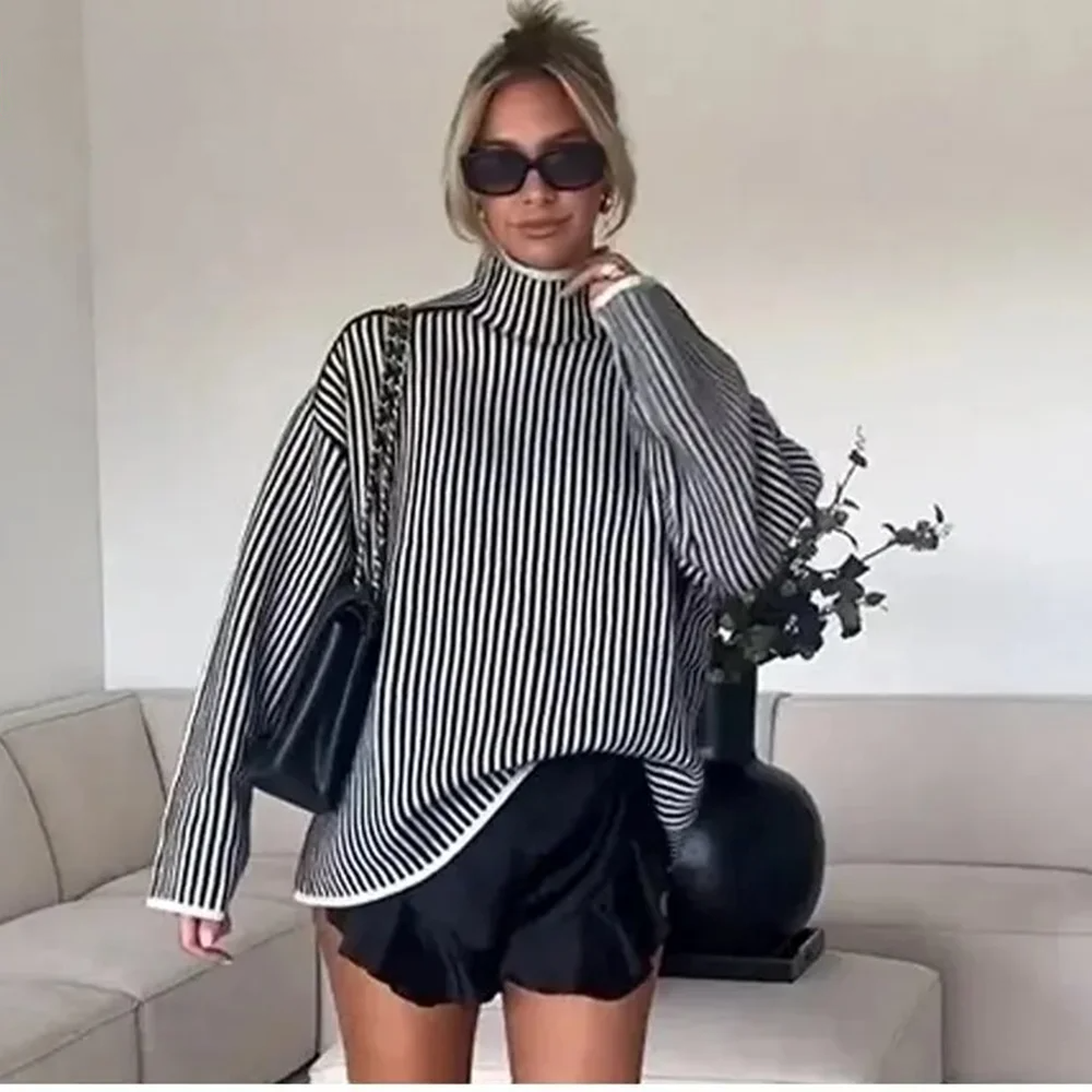 Lillymoda | Adelfa - Stylischer Rollkragenpullover in Übergröße