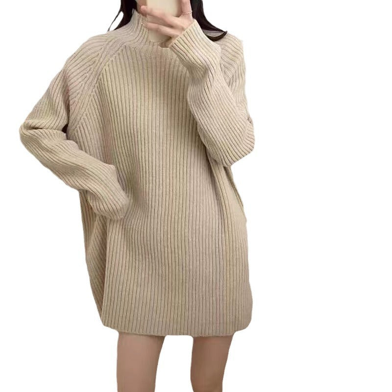 Strickpullover Damen mit Stehkragen für Herbst & Winter – Langarm und Warm -Pia