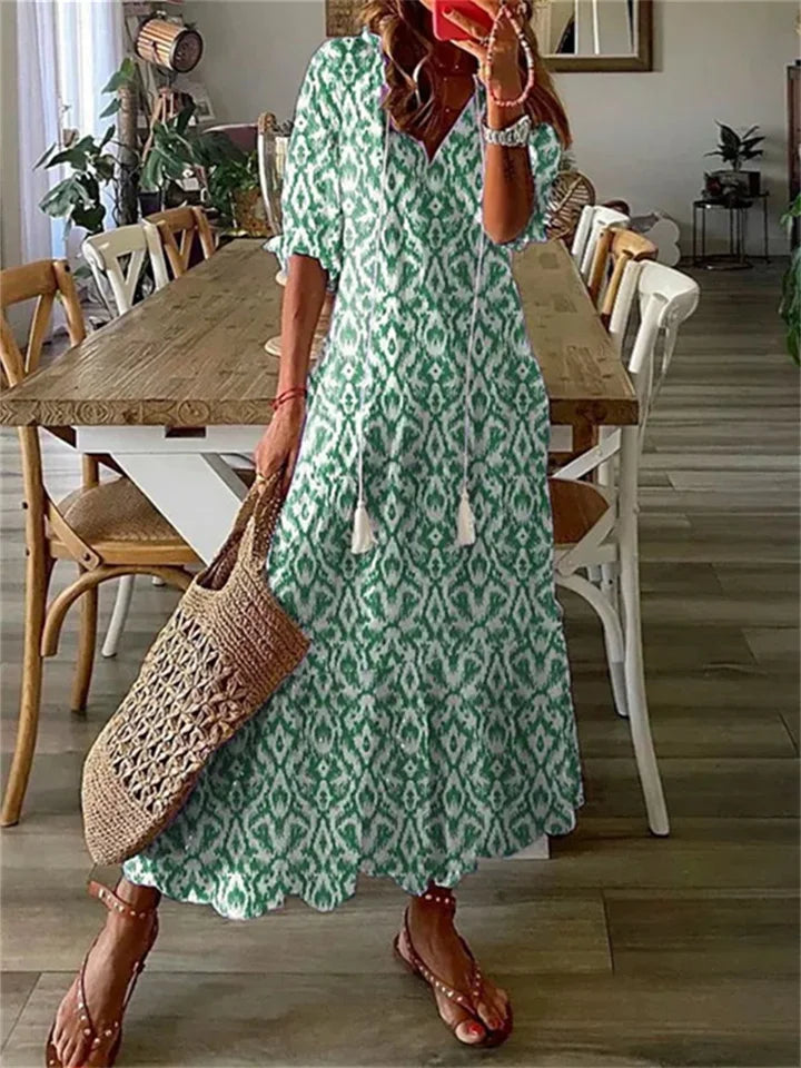 Maxi Sommerkleid Damen Elegant Luftig Strandlook – Selira
